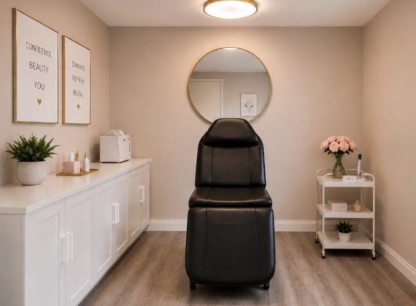 Treatment room at Bare Beauty Medical in Campbellford